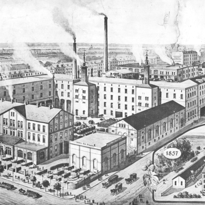 Zeichnung der Feinkost von 1857